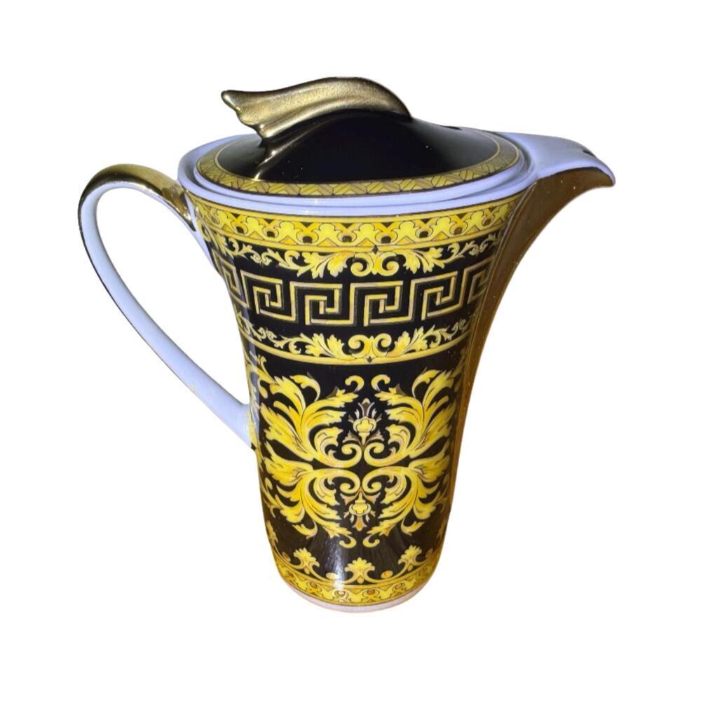 Vintage Versace Rosenthal Floralia Gold Creamer